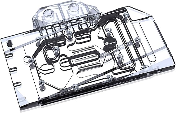Bykski Full Coverage GPU Water Block and Backplate for ASRock RX 6600 XT Phantom Gaming D (A-AR6600XTPGD-X)