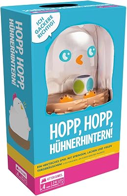 Exploding Kittens, HOPP, HOPP, Chicken hinner, Childrens Play, Reaction Game, 2-6 Players, from 4 Years, 2 Minutes, German