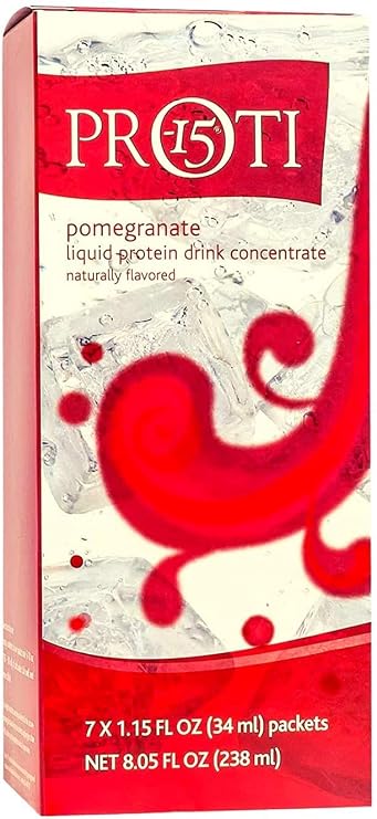 PROTIFIT - High Protein Liquid Fruit Drink Concentrate Mix, 15g Protein, Fat Free, Low Carb, Low Calorie, Ideal Protein Compatible, 7 Servings Per Box (Pomegranate)
