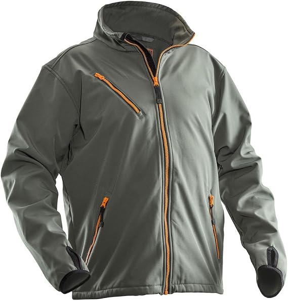 JOBMAN Workwear Lightweight Softshell Jacket (Large, Dark Grey)