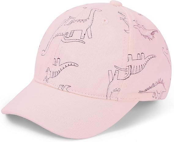 Urban Virgin Toddler Baseball Hat Baby Boys Cap Girls Adjustable Dinosaur Baseball Hats Kids Boy Caps Toddler Sun Hats Pink Dinosaur 4-7 T