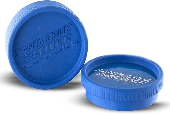 Santa Cruz Shredder Grinder for Herbs Knurled Top for Stronger Grip 2-Piece Medium 2.2 (Blue)
