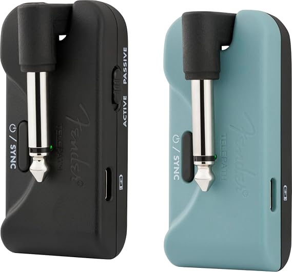 Fender Telepath Wireless System, 5.8GHz Digital, 70-Foot Range, 4ms Low Latency, Multi-Instrument Compatible, Mystic Ice Blue