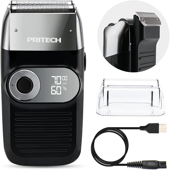 PRITECH Foil Shaver for Men with Pop-Up Trimmer, for Bald Head & Face