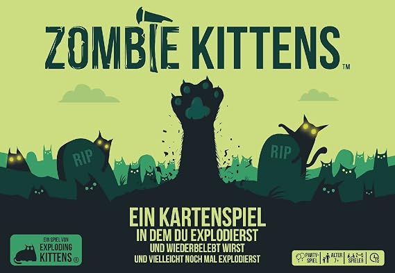 Exploding Kittens Zombie Kittens Set, Colour, Multicoloured (Asmodee GmbH EXKD0024) German Version