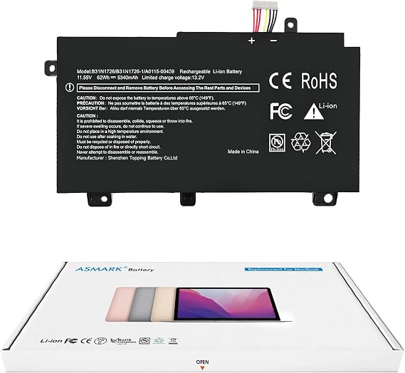 B31N1726 Battery Replacement for ASUS FX80 FX86 FX80G FX80GD FX80GE FX80GM FX86FE FX86FM TUF FX504 FX505 FX504GE FX504GM FX505DT FX505DV FX505DU A15 FA506IU A17 FA706II B31BNEH B31BN91 Laptop Battery