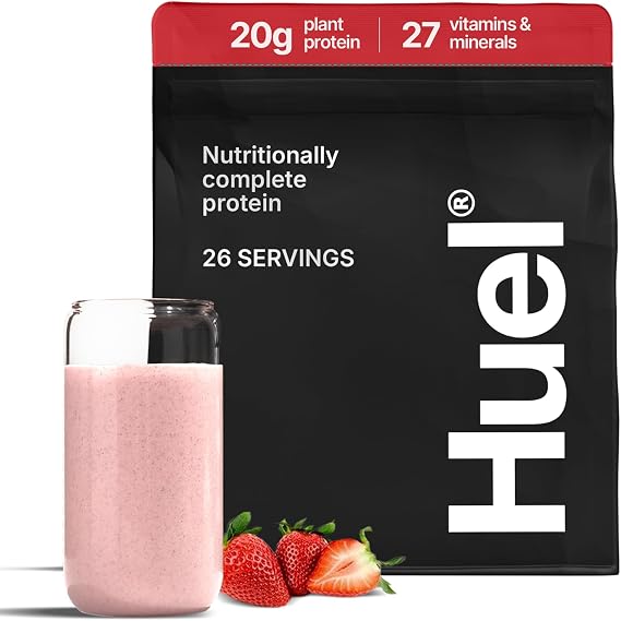 Huel Vegan Protein Powder | Strawberry | Complete Nutrition | 20g Protein