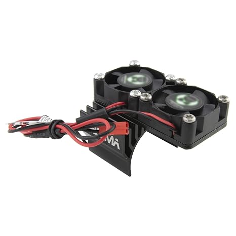 1/8 1/10 RC Motor Car Fan 540/550 30MM Aluminum Motor Heat Sink w/Twin Cooling Fan for Track Tamiya HSP HPI Wltoys