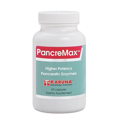 PancreMax 60 Vegetarian Capsules | Pure Pancreatin 500mg, Lipase 31mg