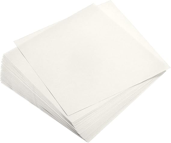 MECCANIXITY 50 Sheets Origami Paper Double Sided White 6x6 Inch Square Sheet for Art Craft Project, Beginners, Gifts Decor