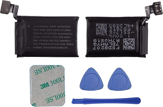 Duotipa A1847 Battery Compatible with Apple Watch Series 3 38mm GPS + LTE Cellular Version A1847 with Repair Tool Kit