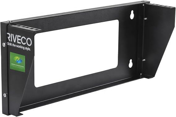 RIVECO 2U Wall Mount Rack for Network| Reinforced Heavy Load 66-99 LBS Small Server Racks Vertical & Horizontal Mounting for 19 inches IT & Studio Equipment.