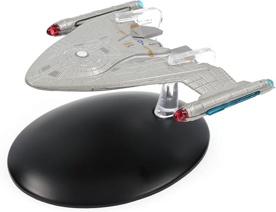 Star Trek Warp Delta Starship Replica | Die-Cast & ABS Plastic | Tabletop Display Model | Gray