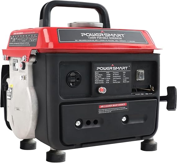PowerSmart 1200W 2-Stroke Portable Generator, Small Generator for Camping