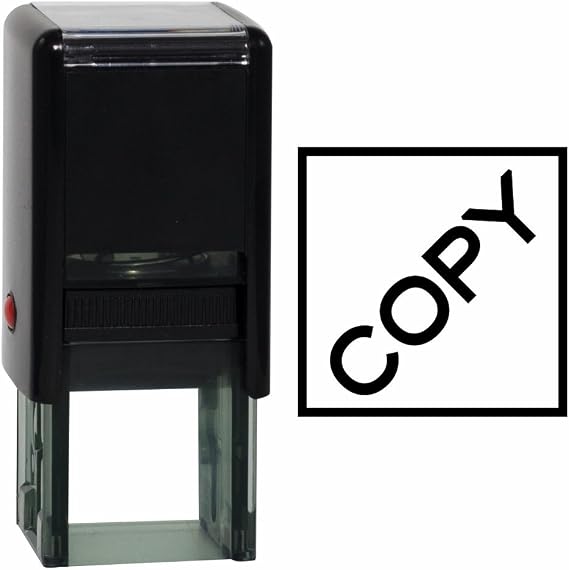 Square Copy Self Inking Rubber Stamp (Black Ink)