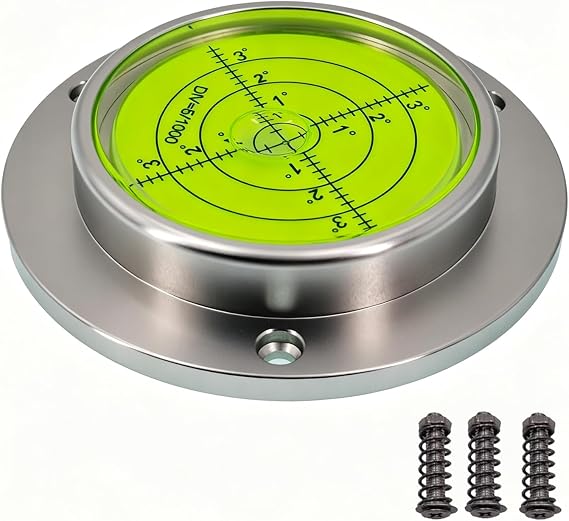 Universal level horizontal bubble water level bubble high precision small straight through 90 * 17mm mounting hole (Silver shell (green water))
