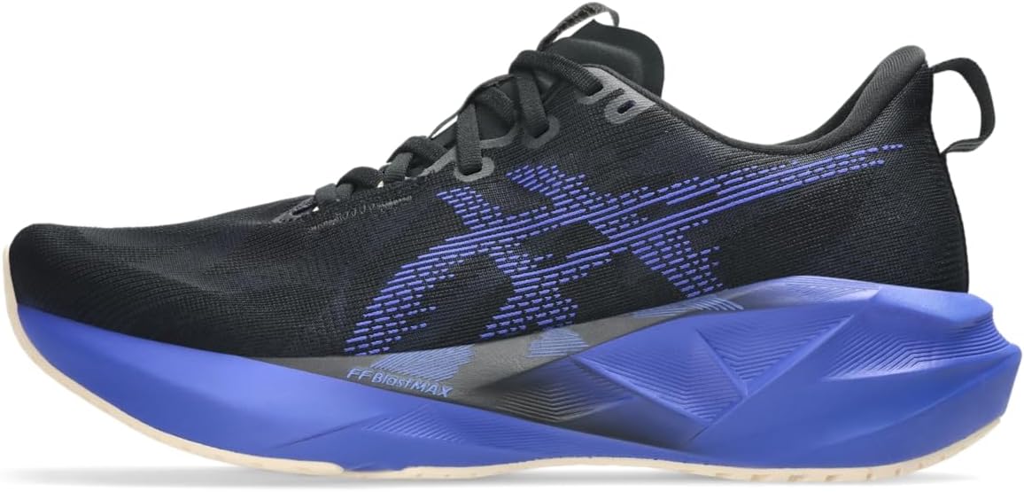 ASICS Men's Novablast 5 Running Shoe, Black/Cobalt Burst , 11 Wide