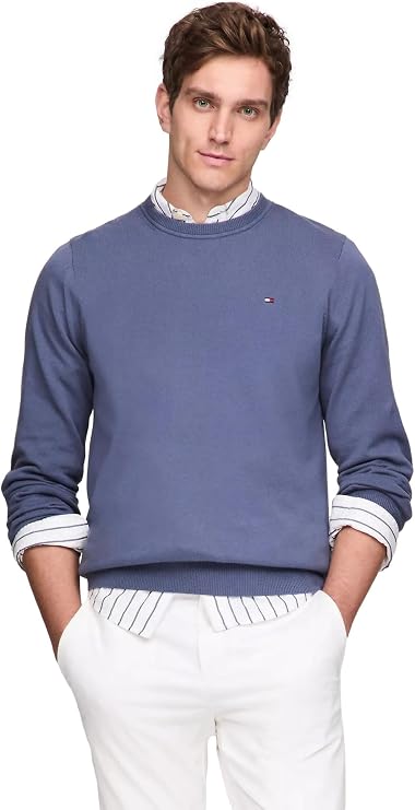 TOMMY HILFIGER / He.Pullover / PIMA ORG CTN CASHMERE CREW NECK