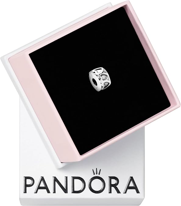 PANDORA Band of Hearts Clip Charm - Compatible with PANDORA Moments - Sterling Silver - Gift for Her - Jewelry for Women with Gift Box