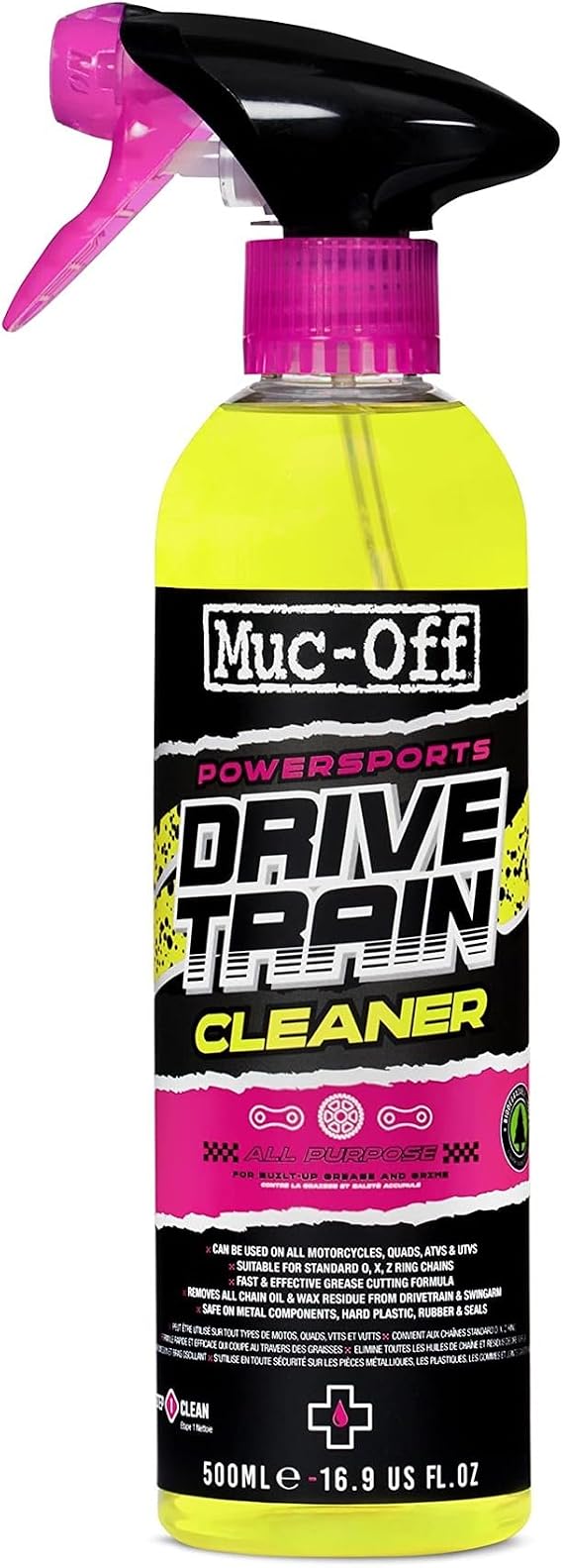 Muc-Off Powersports Drivetrain Cleaner for Motorcycles, 16.9 fl oz
