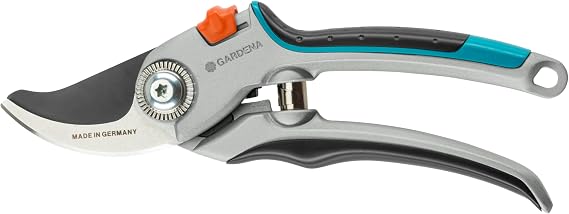 GARDENA (8906) Bypass Garden Pruning Shears, Ergonomic Hand Tools Scissors & Pruners for Heavy Duty Trimming & Cutting of Plants and Twigs, 1" Max Diameter - Made in Germany