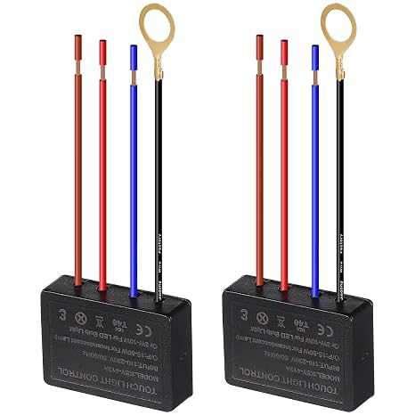 DOITOOL 2PCS Touch Dimmer Switch, 230V 4-Stage Lamp Control Module