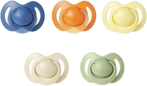 Nuby Silicone Orthodontic Pacifiers, Day and Night, Pack of 5, 6-18 Months