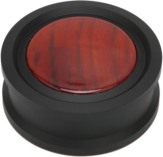 Alloy Mahogany Record Weight Stabilizer Red Wood LP Disc Turntable Vinyl Clamp, RT290 Player Clamp Vibration Reducer with 7.28mm / 0.29in Spindle Hole(Black (RT290B))
