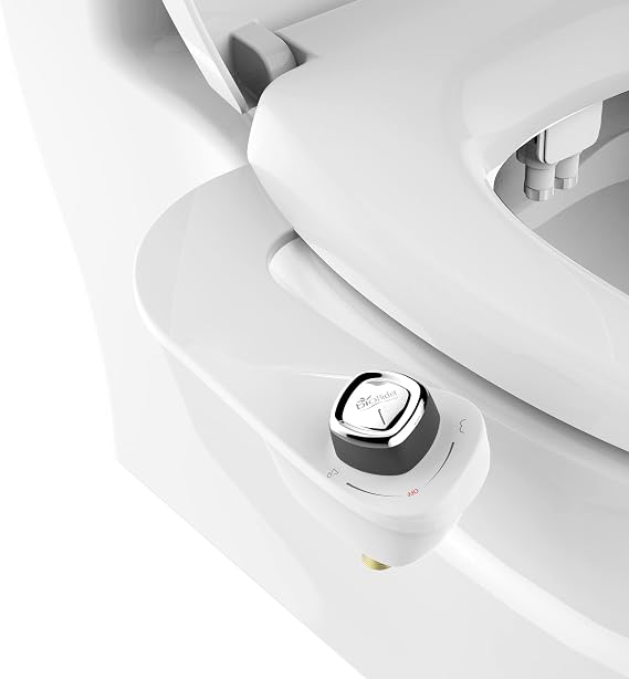 Bio Bidet SlimEdge Bidet Attachment for Toilet, Non Electric, Dual Nozzles