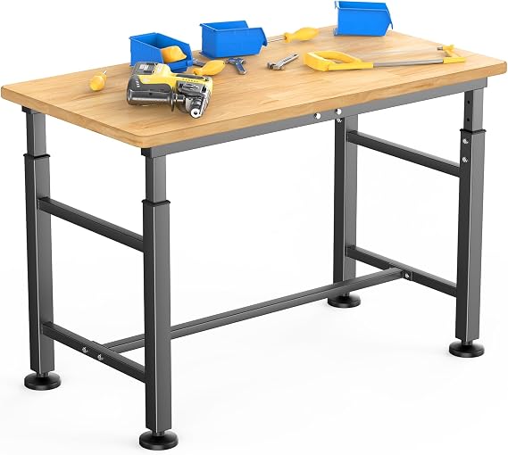 WALMANN Heavy Duty Adjustable Height Workbench 42" x 20"
