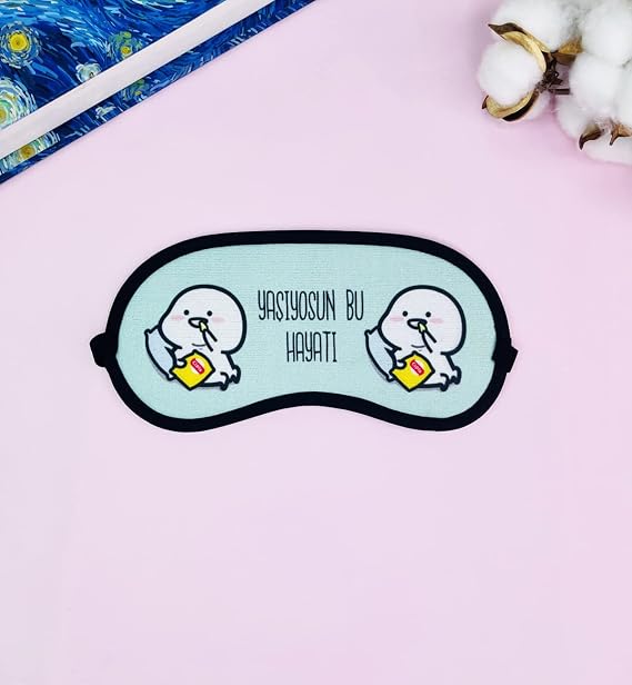 giftmoda Yaşıyosun Bu Hayatı Tasarımlı Uyku Bandı
