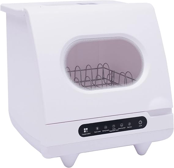 1200W Countertop Dishwasher Portable Compact Dishwasher Fit Small Apartments 5 Programs