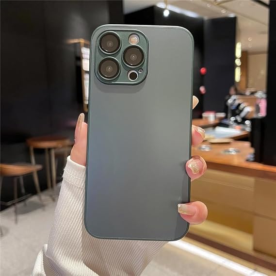bbtech iPhone 16 PRO ile Uyumlu Magsafe Özellikli Mat Cam Leke Bırakmaz Lens Koruyuculu AG GLASS Case;Koyu Yeşil