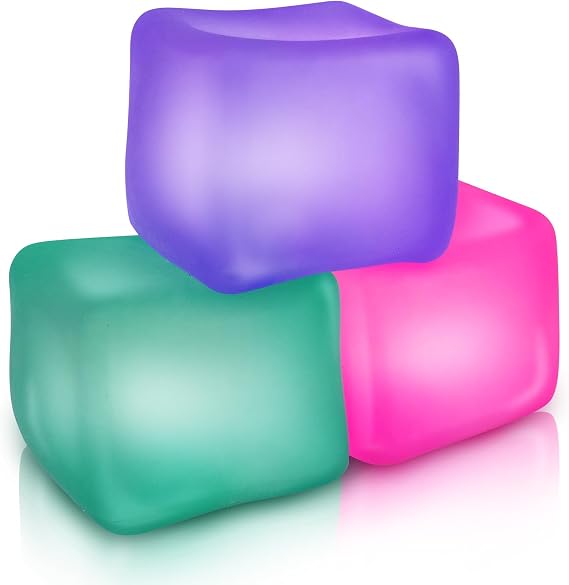 SMALL FISH 3 Pack Squishy Cubes, 5cm Stress Cube Toys Sensory Fidget Toys
