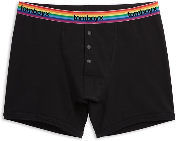 TomboyX 6" FTM Pouch Front Packing Boxer Briefs with Fly, Cotton Underwear (XS-6X)