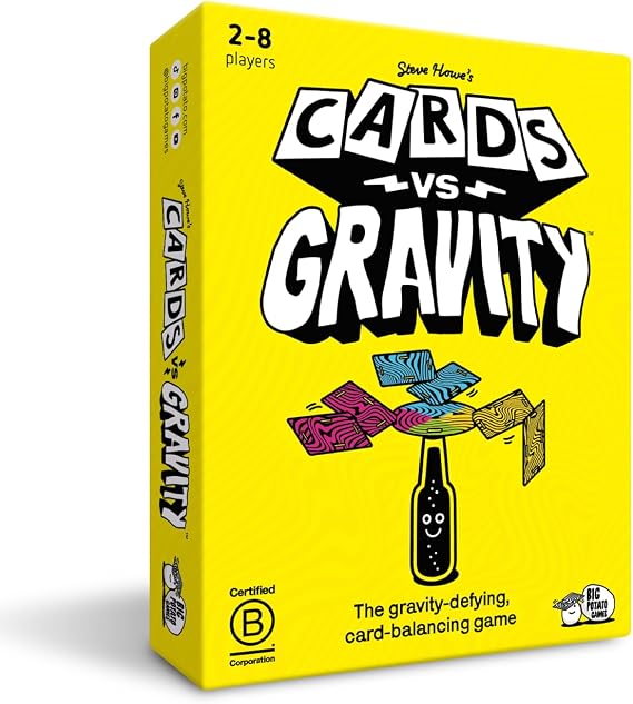 Big Potato Cards vs Gravity: Kannst du die Schwerkraft überwinden? Das perfekte Karten-Balancierspiel für 2-8 Spieler (Mit Reisetasche) Weihnachten oder zum Wichteln