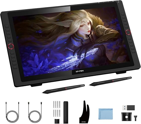 XPPen Artist24 Pro Liquid Tab 23.8 2K QHD LCD Pen Tablet + Protective Film 2 Pack