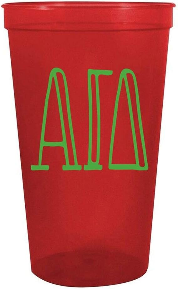 Greekgear Alpha Gamma Delta Carson Stadium 22 Oz. Cup (Pack of 4) Red
