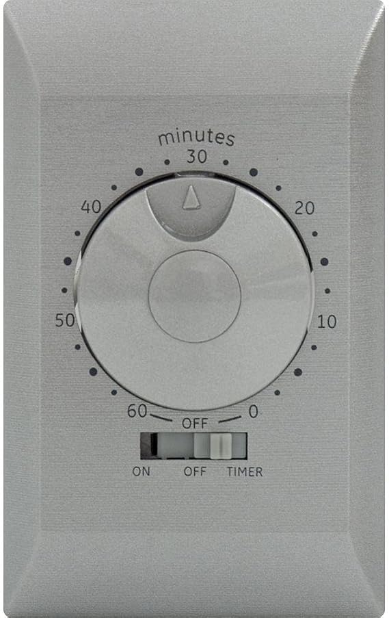 GE 15084 60-Minute Countdown Timer Single-Pole/Single-Throw, Silver