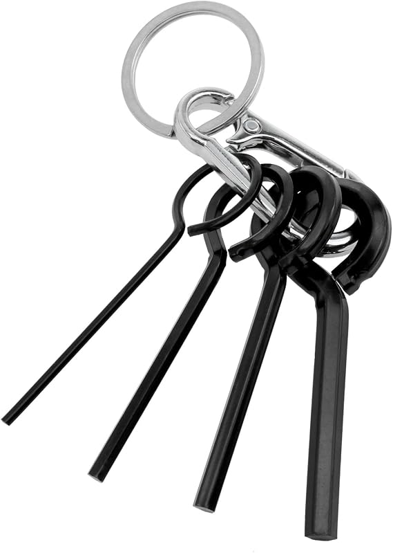 5 in 1 Hex Dogging Key Set with Keychain for Push Bar Door