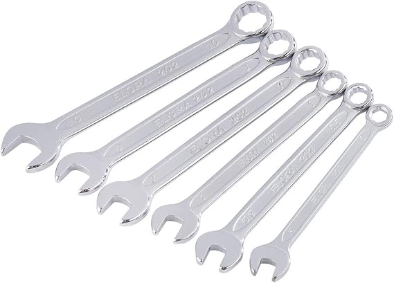 Draper 4212 202 S6M Elora Midget Metric Combination Spanner Set, 5-10 mm, 6 Pieces