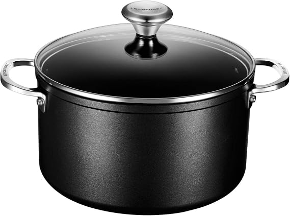 Le Creuset Toughened Non-Stick PRO Stockpot With Glass Lid, 6.3 qt.
