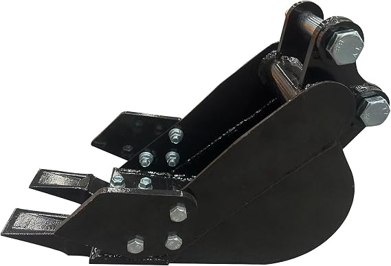 200mm Narrow Bucket Attachment for Mini Excavator Digger, Narrow Trenching Buckes, Wide Backhoe Buckets, Mini Excavator Buckets, Hydraulic Tilt Backhoe & Excavator Attachment(7.87in Bucket)
