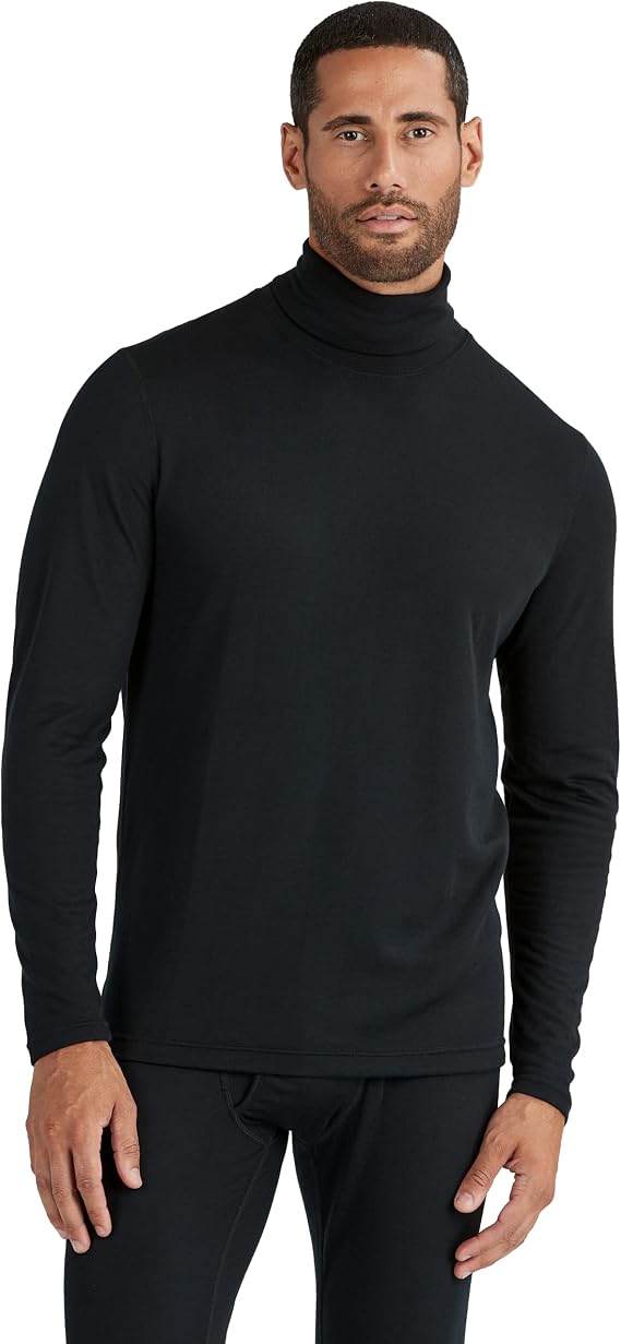 Terramar Mens Thermal Basic Turtle Neck Long Sleeve Shirt