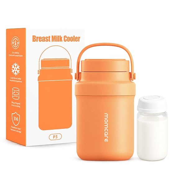 Portable Breast Milk Cooler with 1 BPA-Free Bottle, No Spills