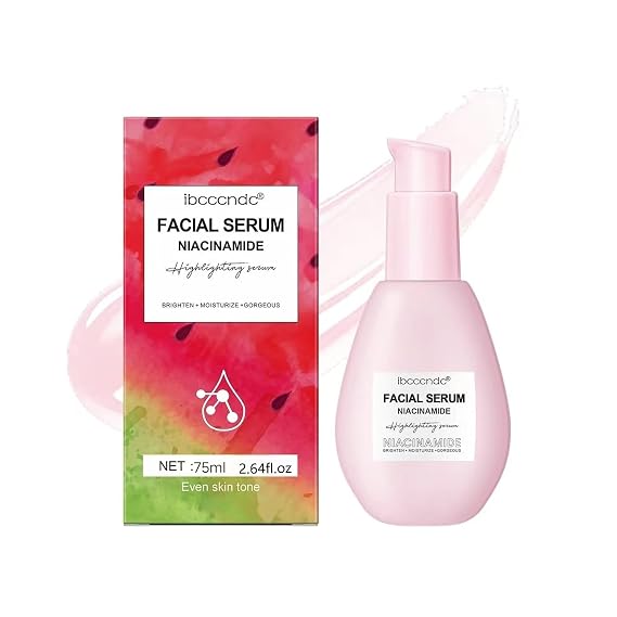 60ML Watermelon Niacinamide Serum, Watermelon Hydrating Serum With Hyaluronic Acid,Brighten Moisturizing,Lightweight Watermelon Toner, 2.11Fl Oz