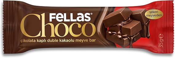 Fellas Çikolata Kaplı Meyve Bar Duble Kakaolu (35 g) x 12 Adet