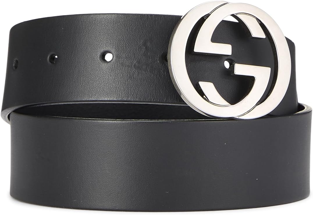 Pre-loved Black Leather Belt 75, Black