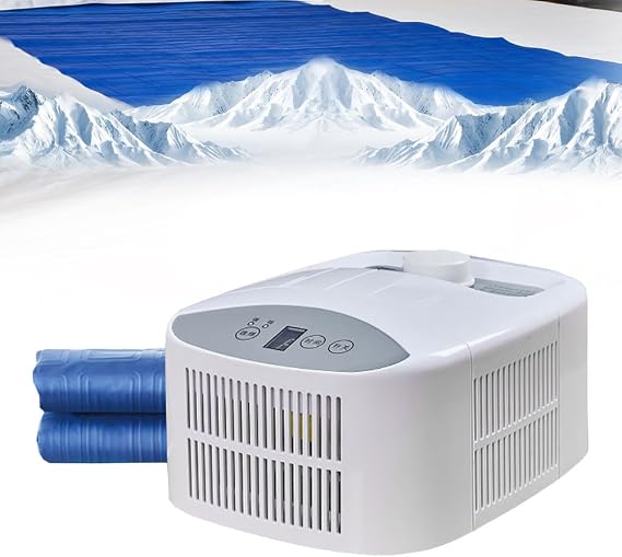 70W Bed Cooling System Water Cooling Pad for Bed, 2 Gear Adjustment, 1-9 Hour Timing, Summer Mattress Cooling,Single or Double the Mattress Cooler,140x160cm