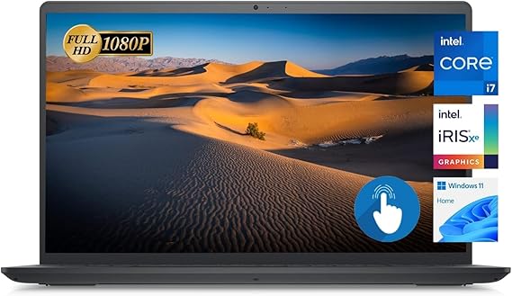 Dell Inspiron 15 3530 Laptop, 15.6" FHD Touchscreen, Intel Core i7-1355U Processor, 16GB RAM, 1TB SSD, Webcam, HDMI, Bluetooth, Wi-Fi 6, Windows 11 Home, Black